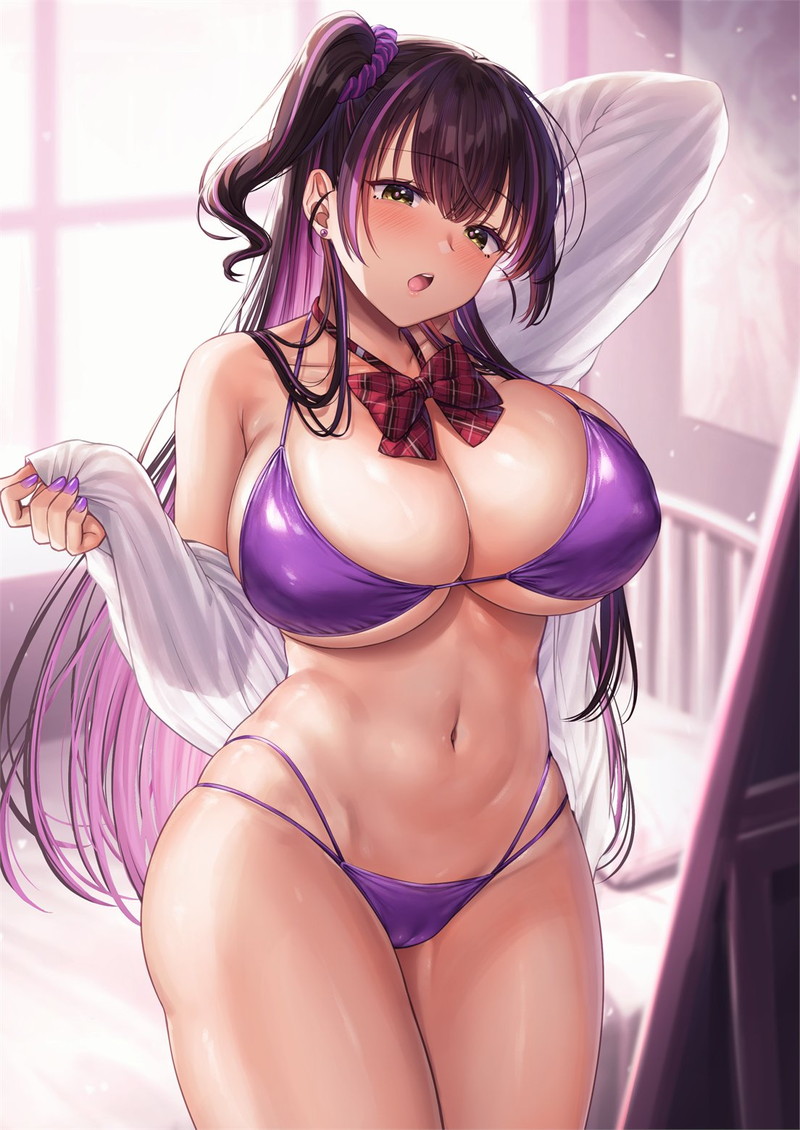 【二次】テカテカな金ビキニやエナメル素材コスチュームのエロ画像 Part１３
