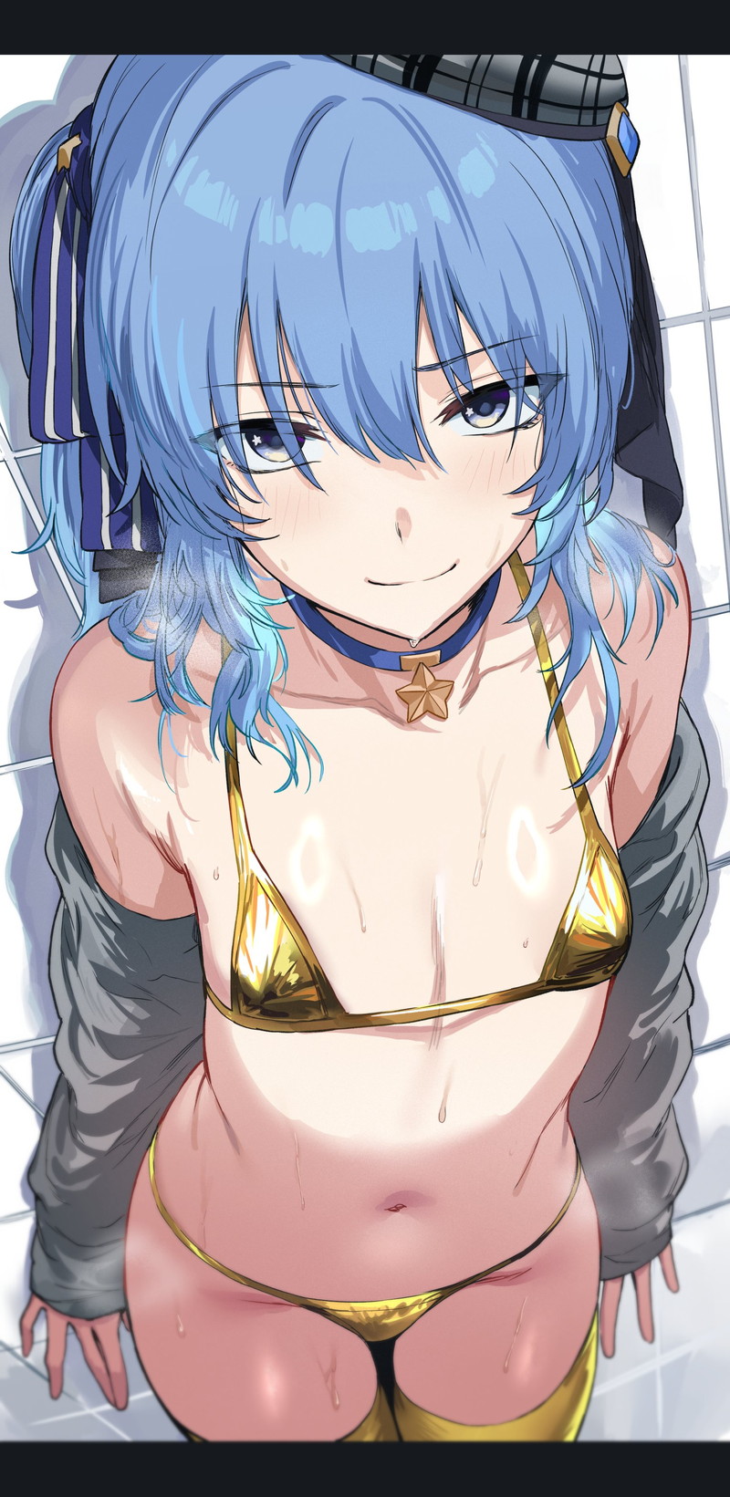 【二次】テカテカな金ビキニやエナメル素材コスチュームのエロ画像 Part１３
