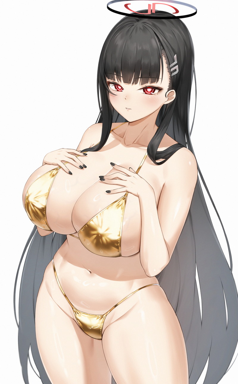 【二次】テカテカな金ビキニやエナメル素材コスチュームのエロ画像 Part１３