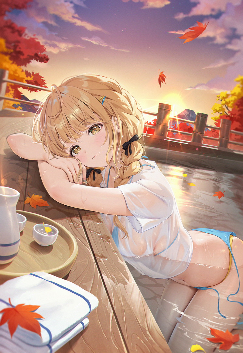 【二次】濡れ透けやスケスケな服を着た女の子のエロ画像 Part４２