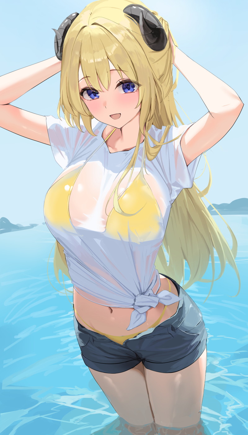 【二次】濡れ透けやスケスケな服を着た女の子のエロ画像 Part４２