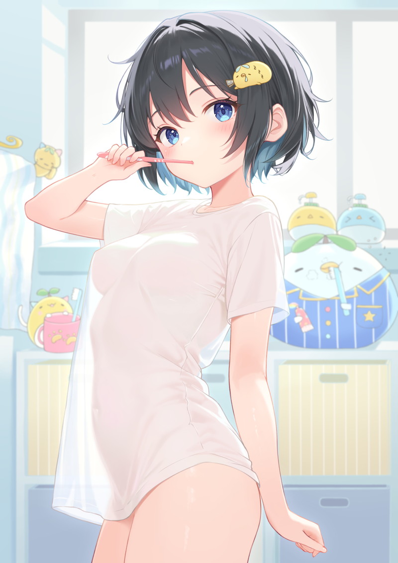 【二次】濡れ透けやスケスケな服を着た女の子のエロ画像 Part４２