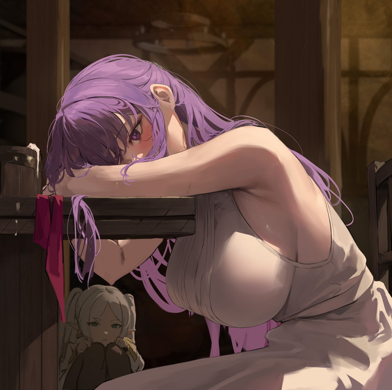 【二次】肩と腕が露出したノースリーブ服のエロ画像 Part２