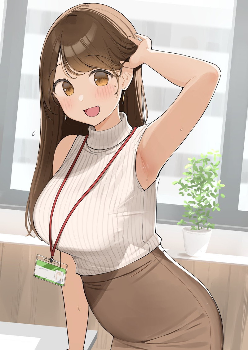 【二次】肩と腕が露出したノースリーブ服のエロ画像 Part２