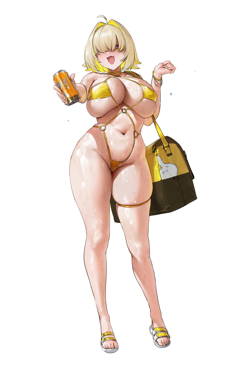 【二次】テカテカな金ビキニやエナメル素材コスチュームのエロ画像 Part１４