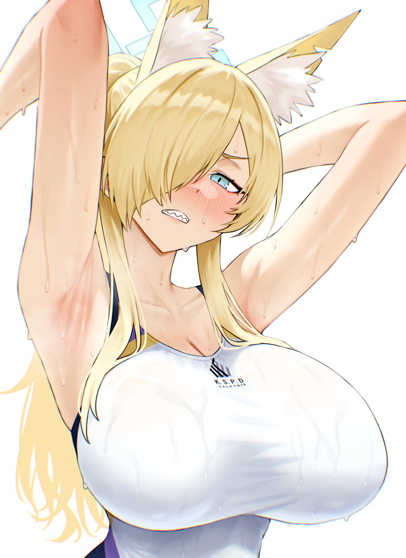 【二次】張り付きと食い込みがエロい競泳水着のエロ画像 Part２７