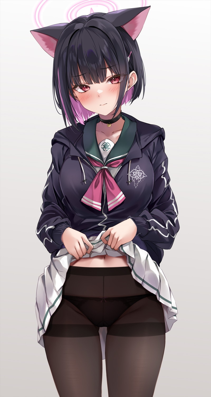 【二次】自分で服を捲って下着や身体を見せるたくし上げエロ画像 Part１５