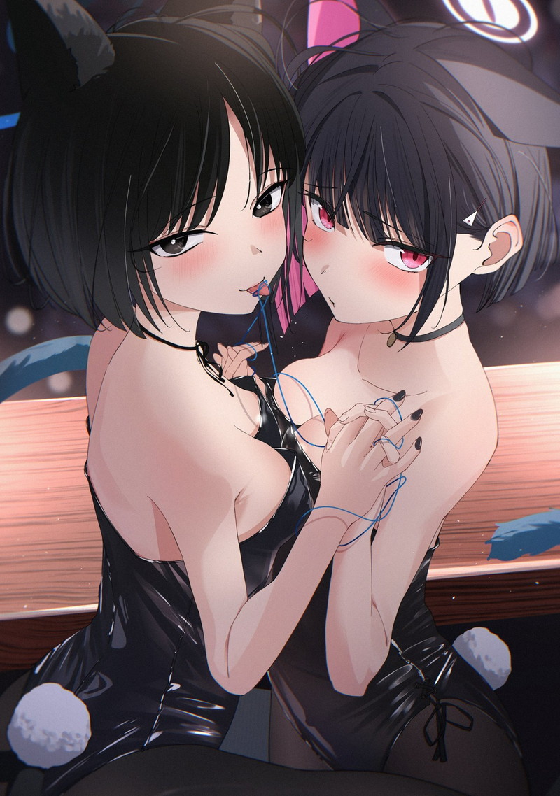 【二次】おっぱいをムニュッと押し付け合う乳合わせのエロ画像 Part１９