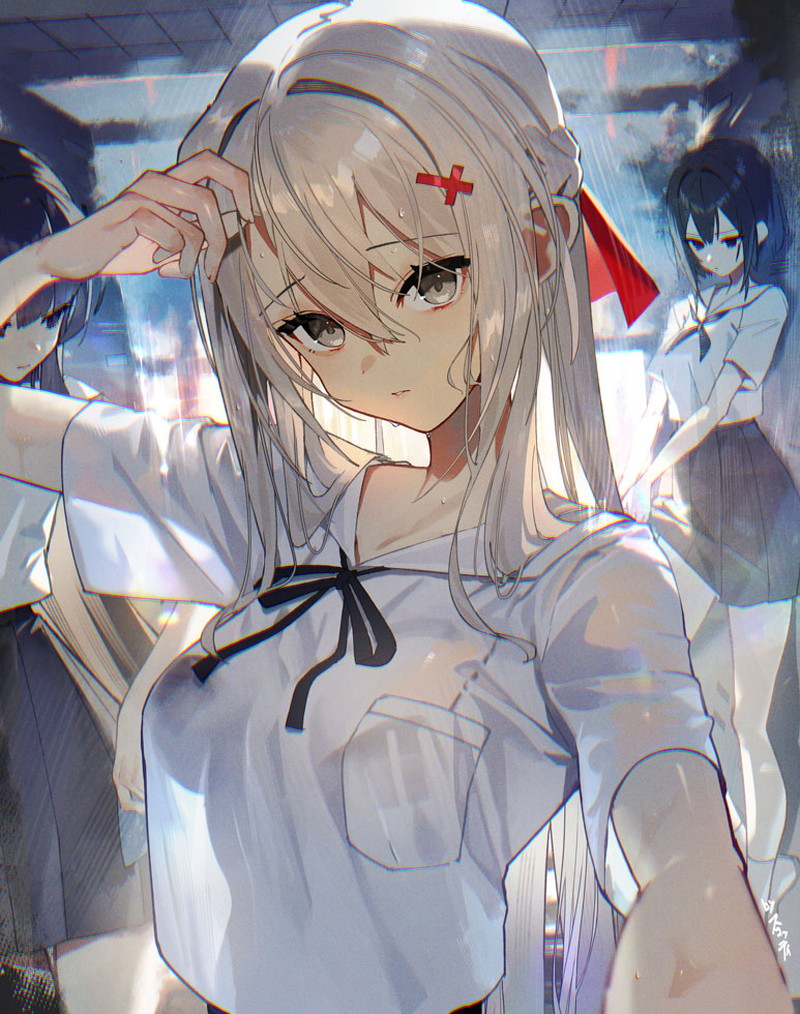 【二次】濡れ透けやスケスケな服を着た女の子のエロ画像 Part４３
