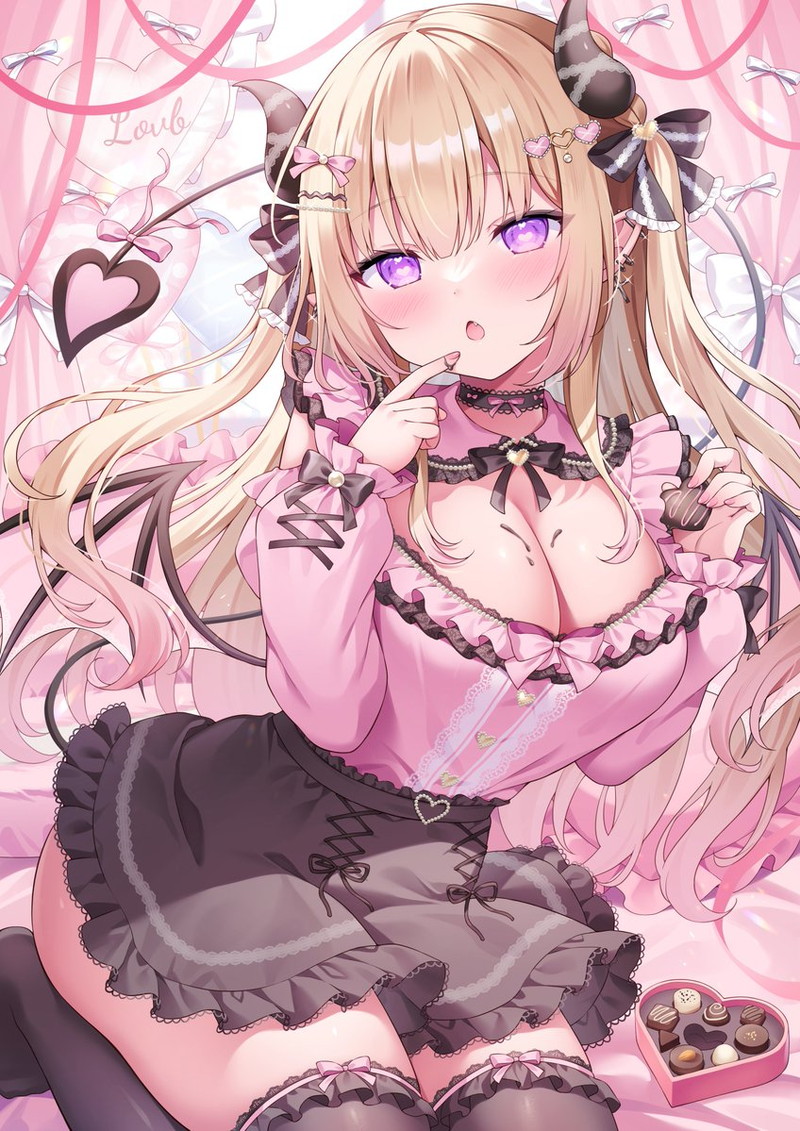 【二次】胸の谷間がエロい格好の女の子たちのエロ画像 Part１９