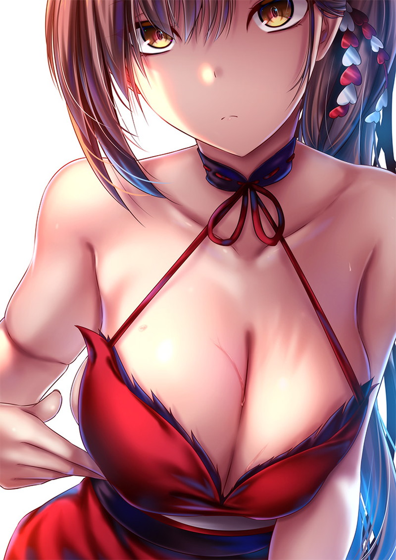 【二次】胸の谷間がエロい格好の女の子たちのエロ画像 Part１９