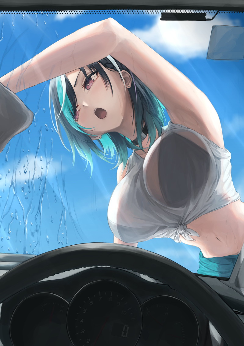 【二次】濡れ透けやスケスケな服を着た女の子のエロ画像 Part４４