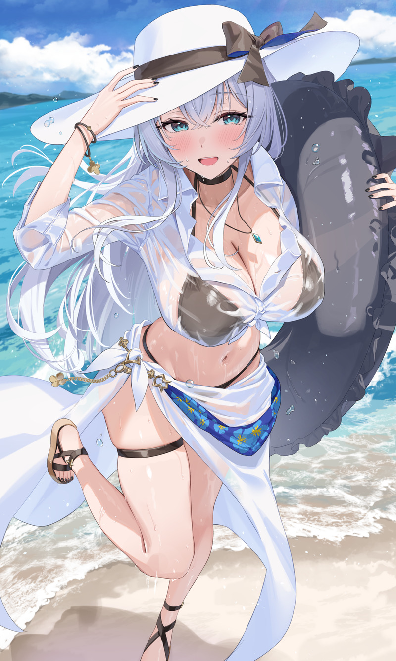 【二次】濡れ透けやスケスケな服を着た女の子のエロ画像 Part４４