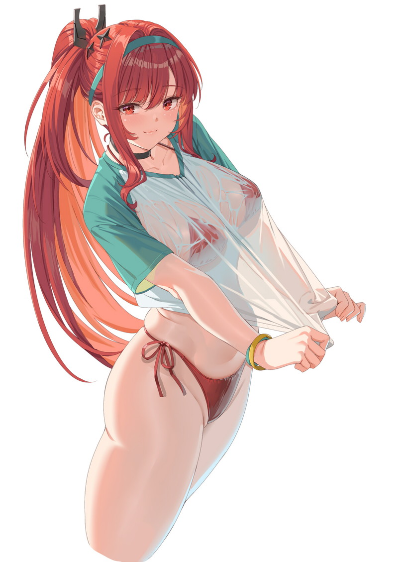 【二次】濡れ透けやスケスケな服を着た女の子のエロ画像 Part４４