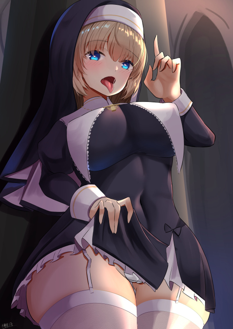 フェラ素振りやスケベなジェスチャーで誘ってくる痴女のエロ画像 Part７