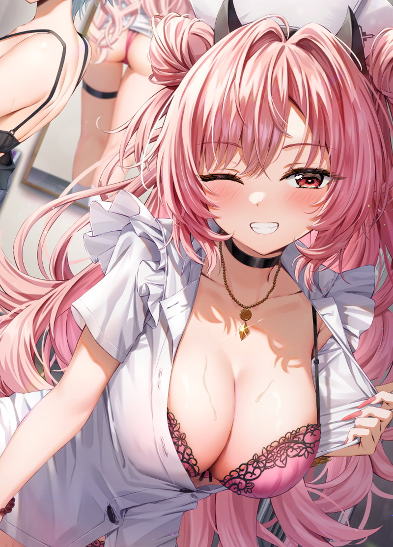 【二次】エッチで可愛いブラジャーを付けた女の子のエロ画像 Part７７