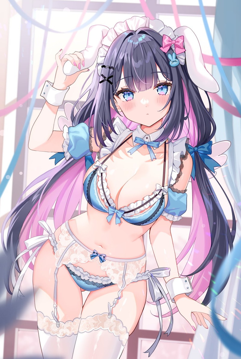 【二次】エッチで可愛いブラジャーを付けた女の子のエロ画像 Part７７