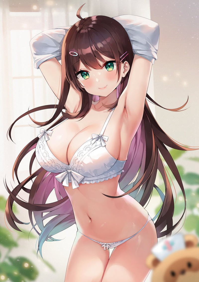 【二次】エッチで可愛いブラジャーを付けた女の子のエロ画像 Part７７