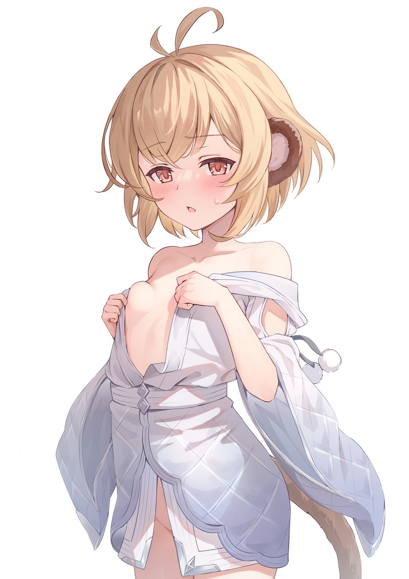 【二次】服や下着が脱げかかっている女の子たちのエロ画像 Part４２