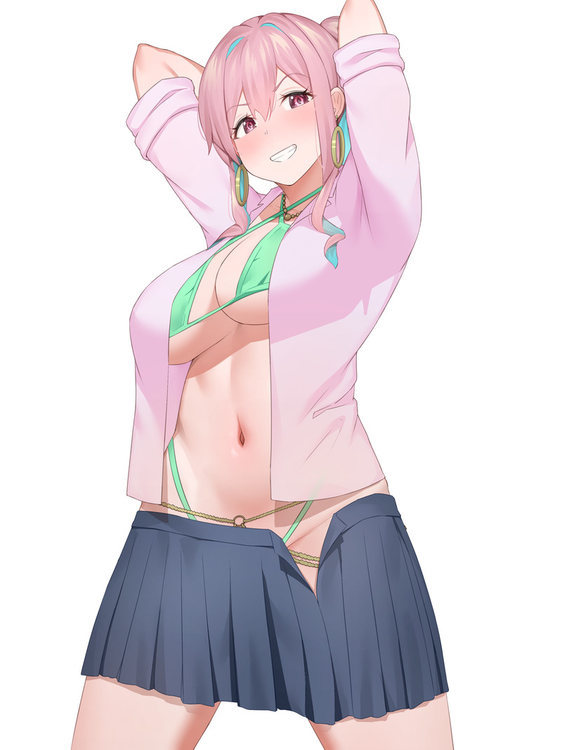【二次】服や下着が脱げかかっている女の子たちのエロ画像 Part４２
