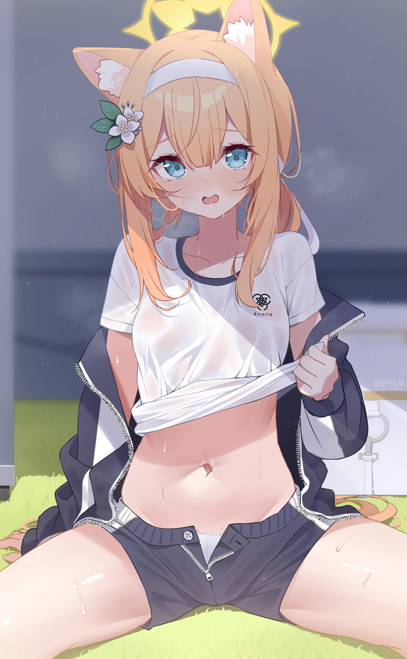 【二次】服や下着が脱げかかっている女の子たちのエロ画像 Part４３