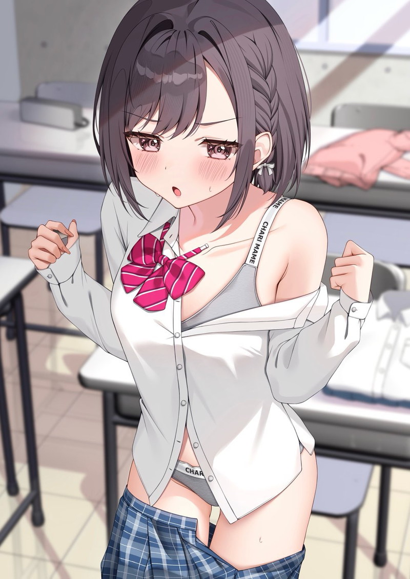 【二次】服や下着が脱げかかっている女の子たちのエロ画像 Part４３