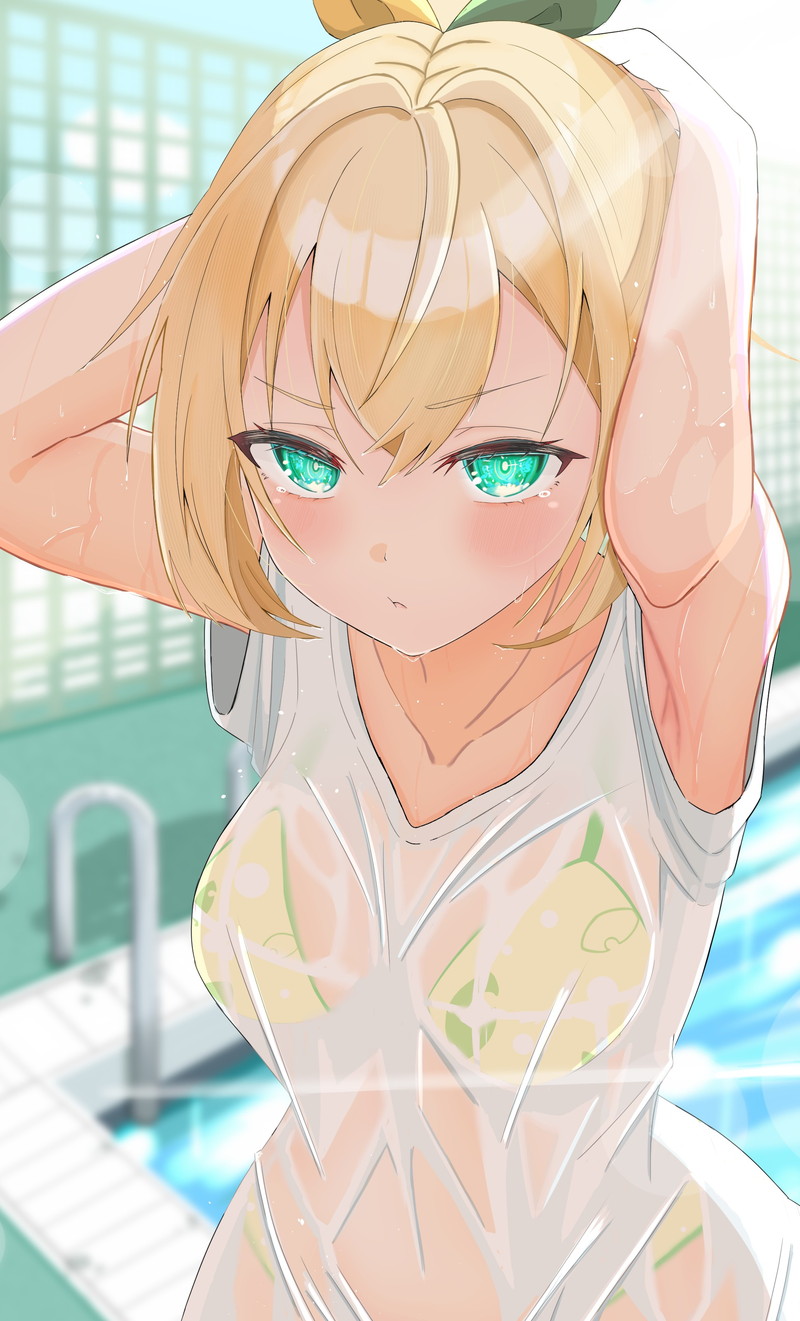 【二次】濡れ透けやスケスケな服を着た女の子のエロ画像 Part４５