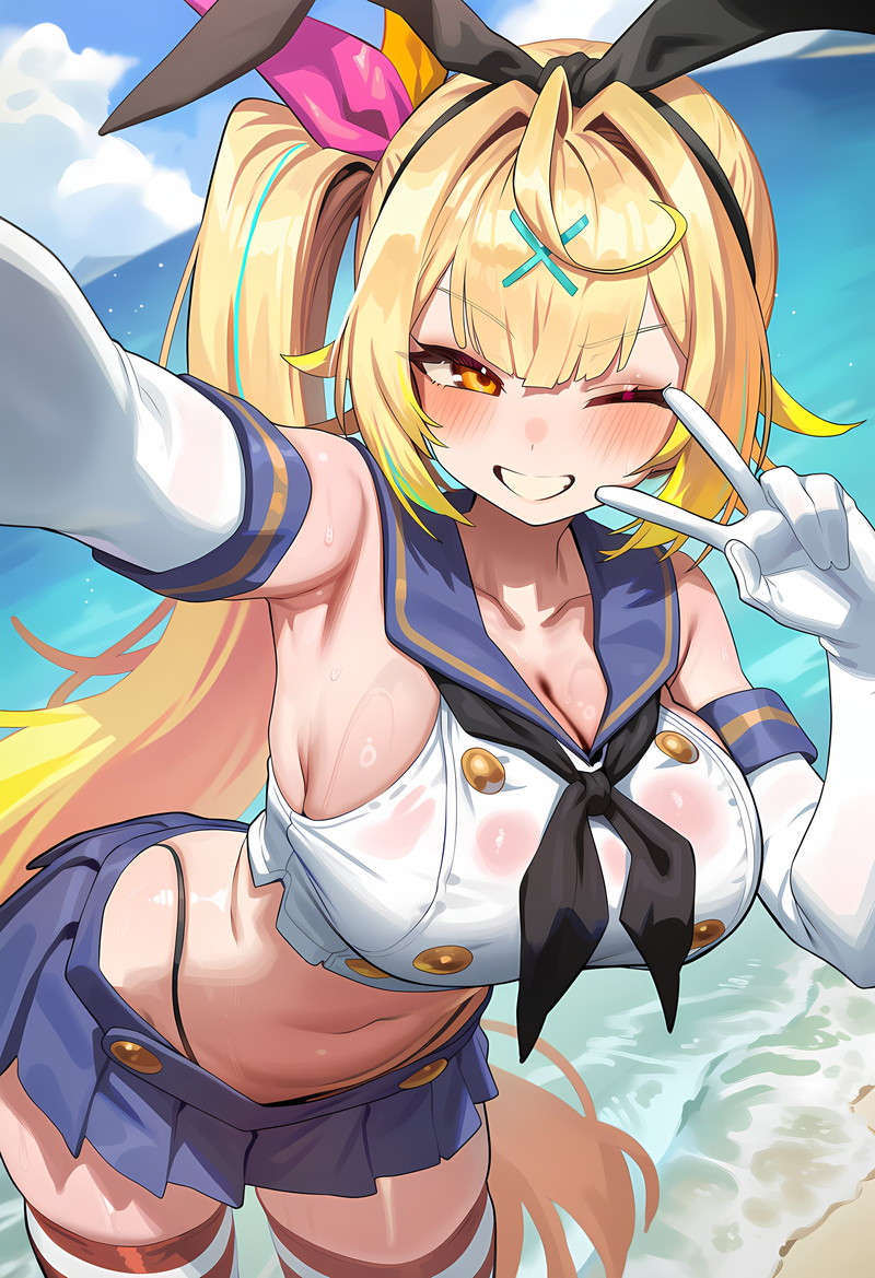 【二次】ピースサインをしている女の子たちのエロ画像 Part４４