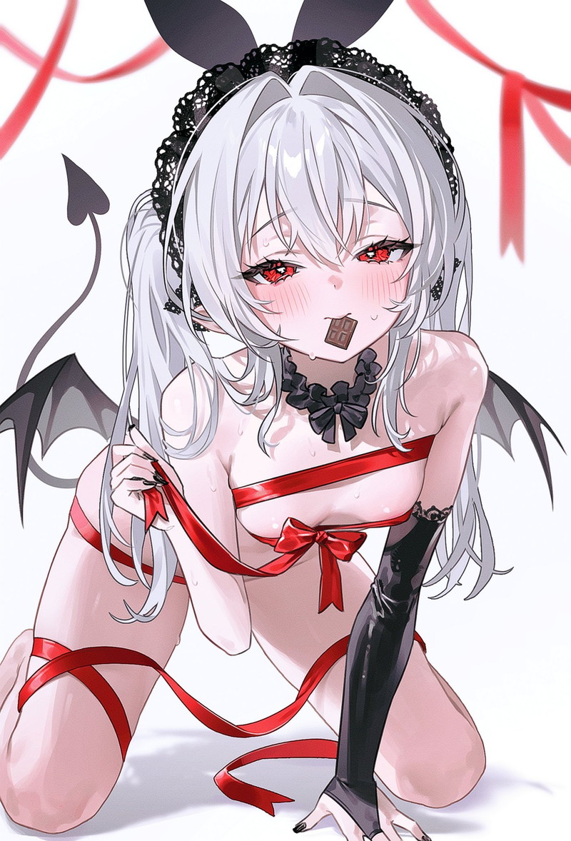 【二次】白髪、銀髪の女の子のエロ画像 Part８４