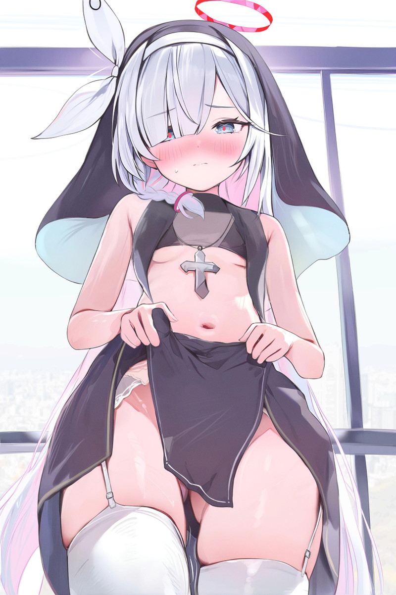 【二次】自分で服を捲って下着や身体を見せるたくし上げエロ画像 Part１６