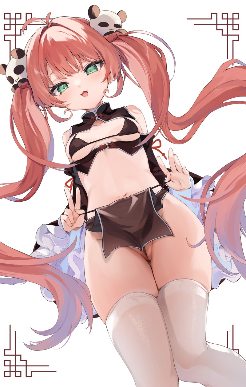 【二次】自分で服を捲って下着や身体を見せるたくし上げエロ画像 Part１６