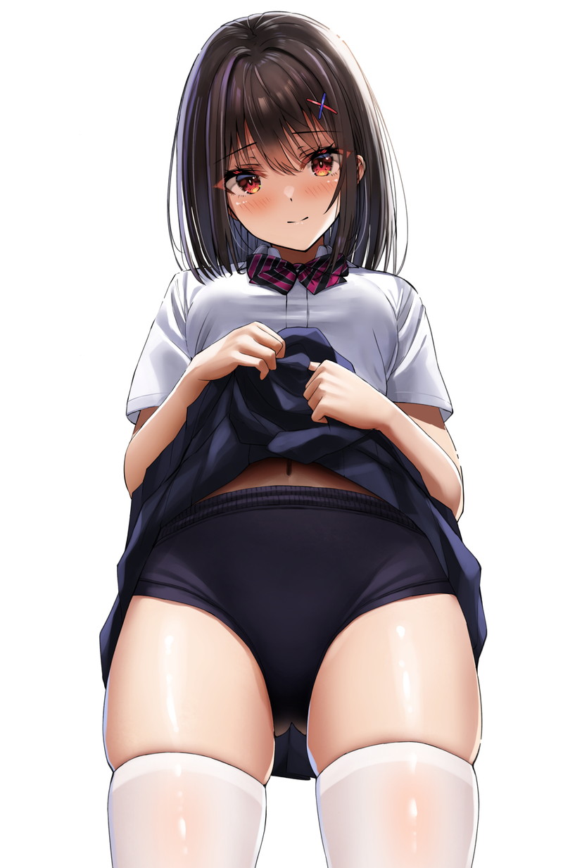 【二次】自分で服を捲って下着や身体を見せるたくし上げエロ画像 Part１６