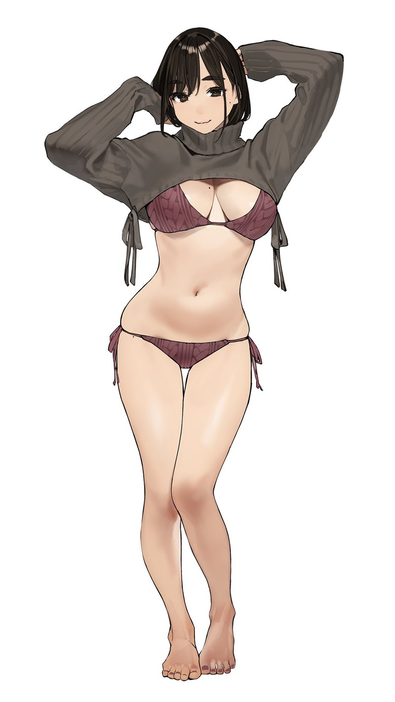 【二次】セーター、リブニットを着た女の子のエロ画像 Part２１