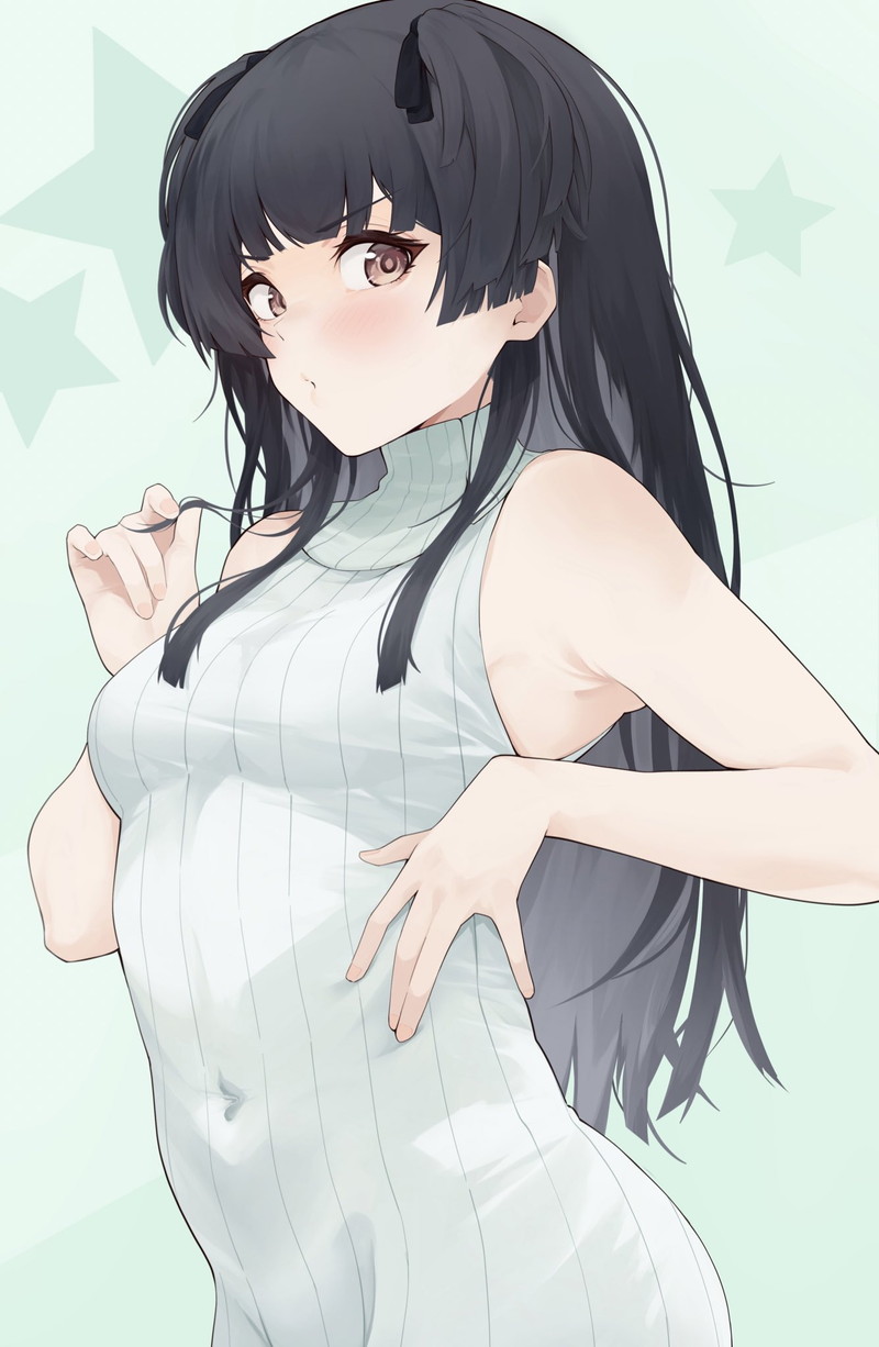 【二次】セーター、リブニットを着た女の子のエロ画像 Part２１