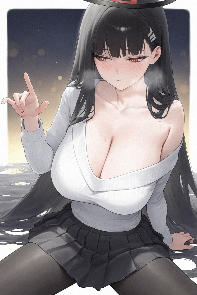 【二次】セーター、リブニットを着た女の子のエロ画像 Part２１