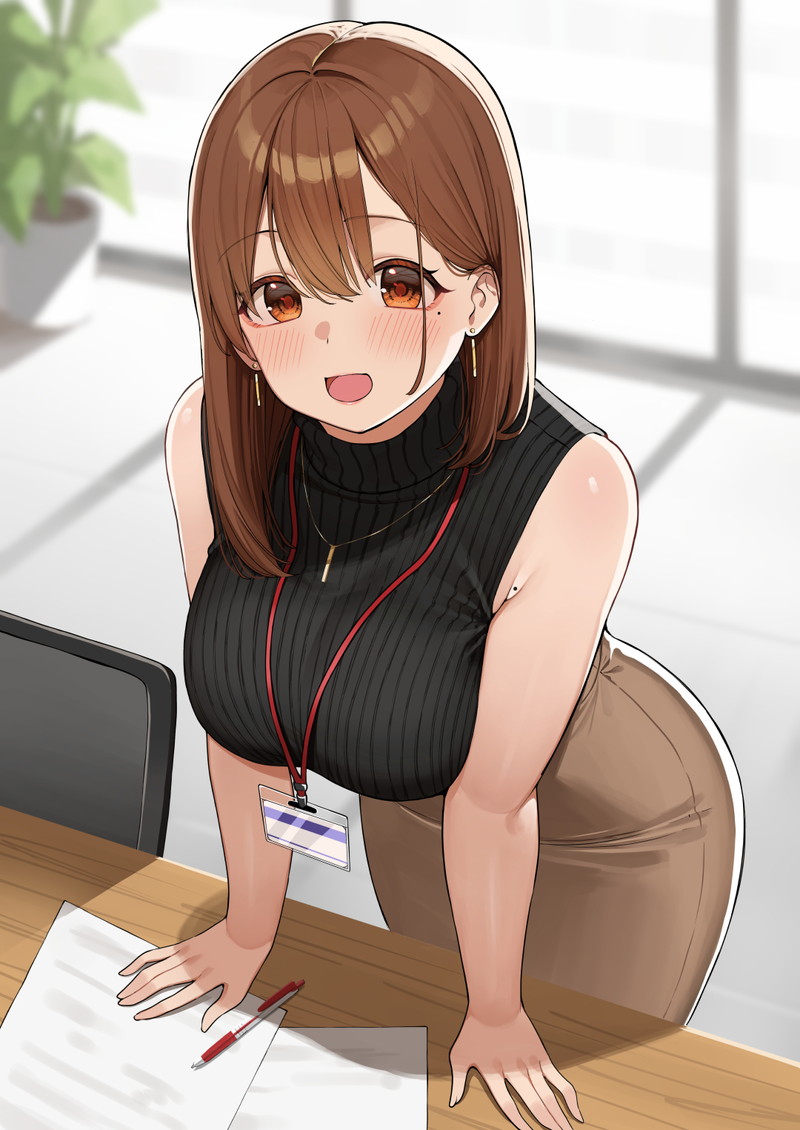 【二次】セーター、リブニットを着た女の子のエロ画像 Part２１