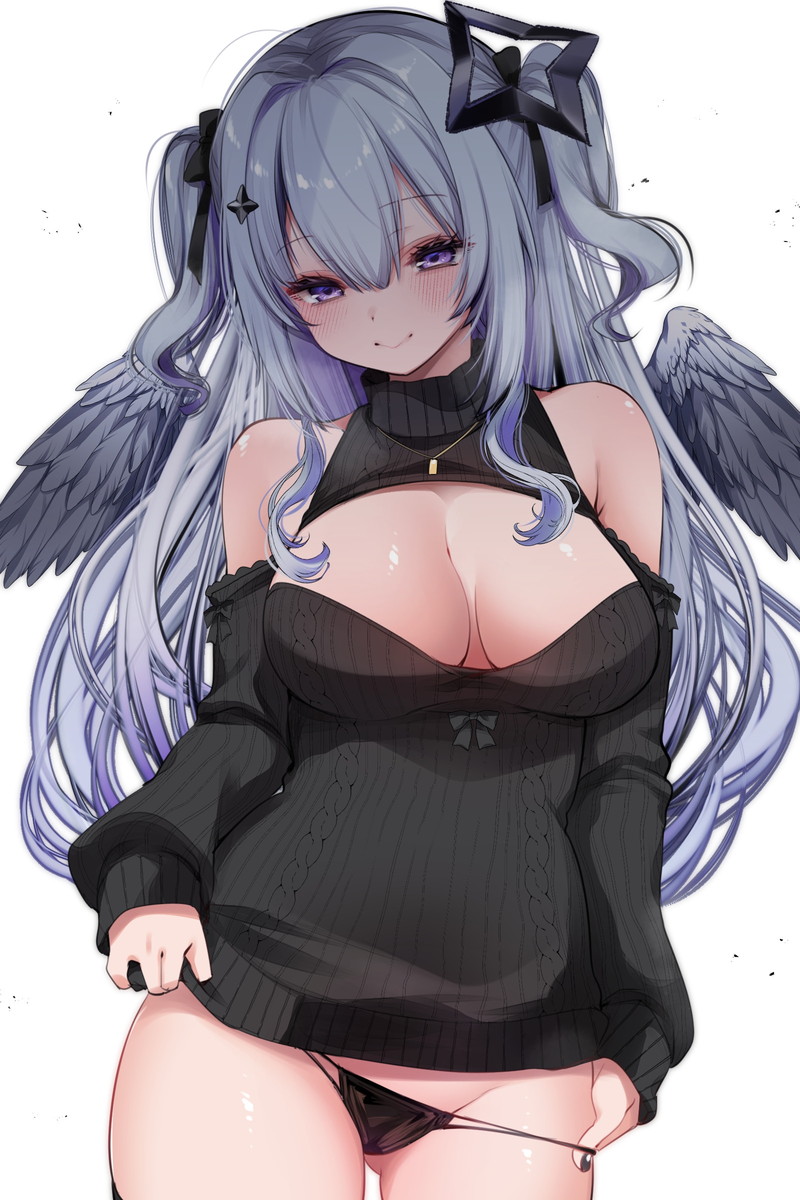 【二次】セーター、リブニットを着た女の子のエロ画像 Part２１