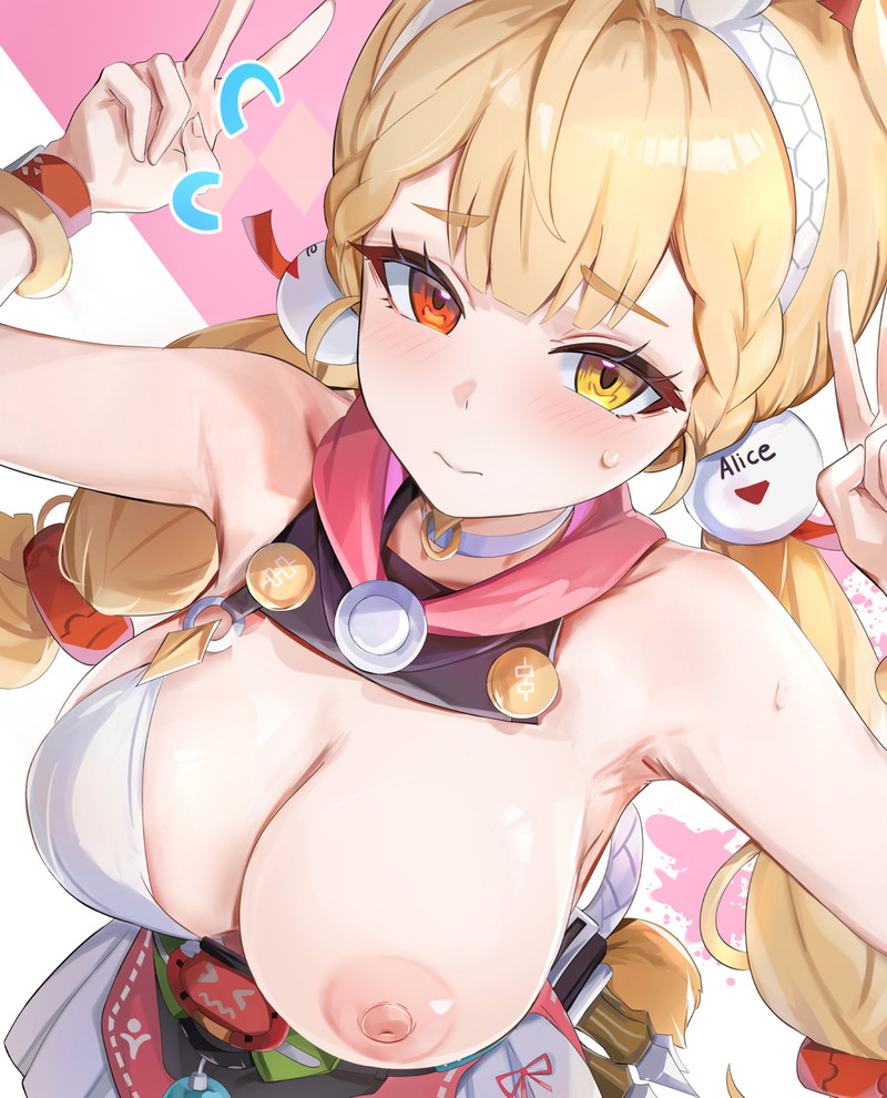 【二次】ピースサインをしている女の子たちのエロ画像 Part４５