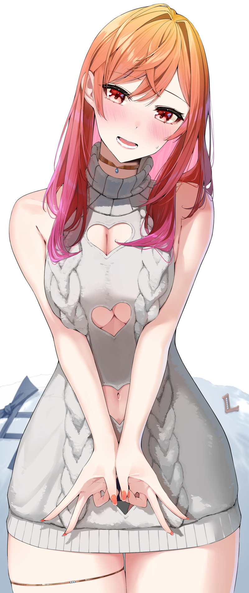 【二次】胸やオマンコ部分に穴が開いた格好をした女の子のエロ画像 Part２６