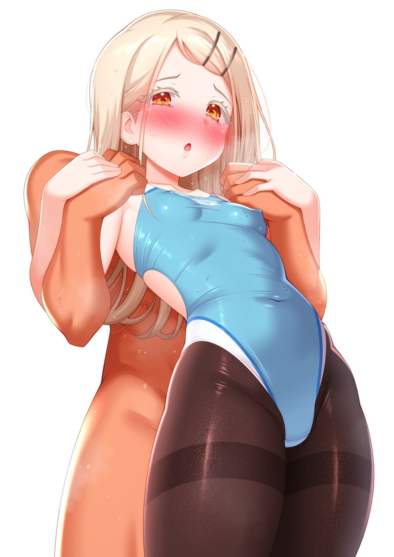 【二次】張り付きと食い込みがエロい競泳水着のエロ画像 Part２８