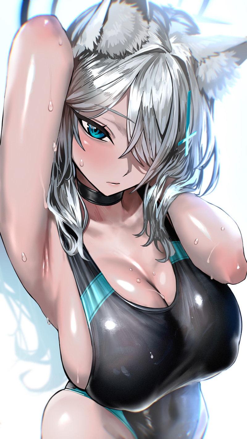 【二次】張り付きと食い込みがエロい競泳水着のエロ画像 Part２８