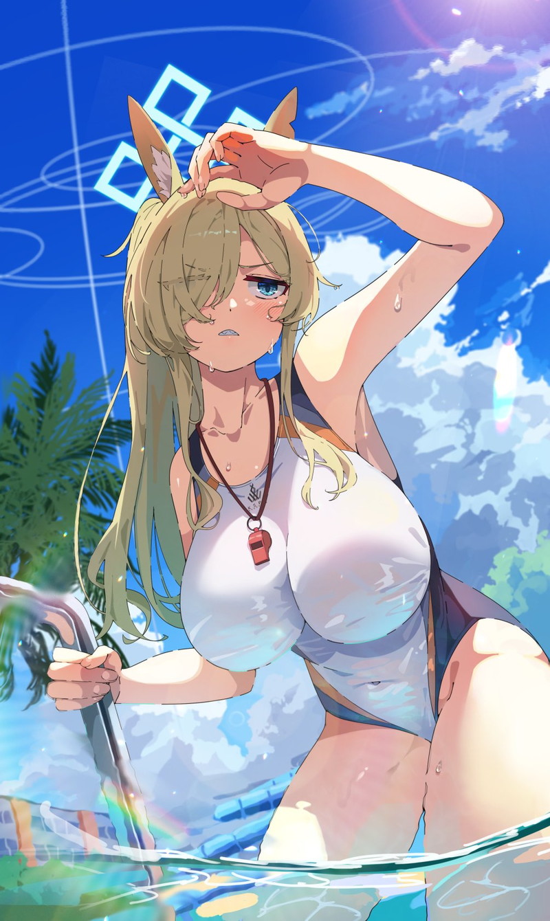 【二次】張り付きと食い込みがエロい競泳水着のエロ画像 Part２８