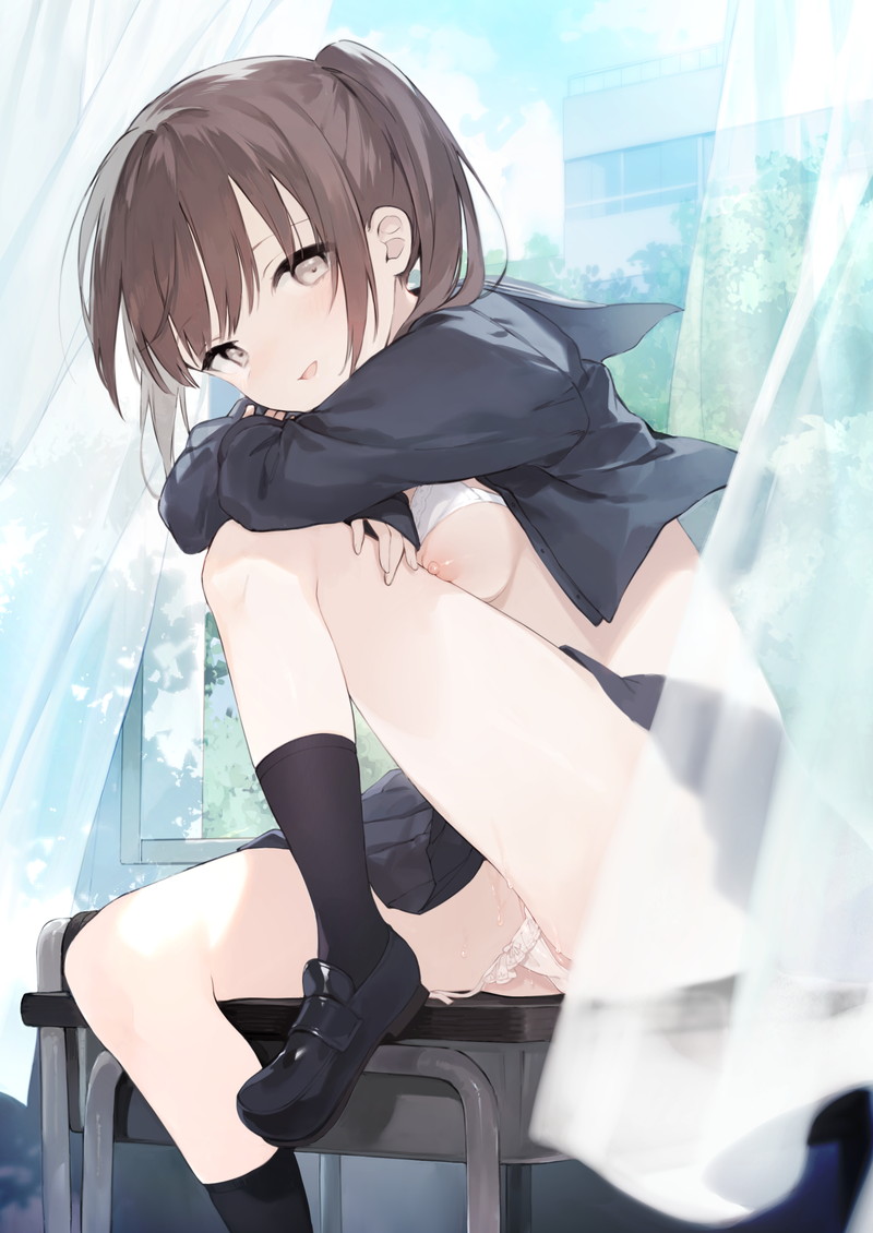 【二次】服や下着が脱げかかっている女の子たちのエロ画像 Part４５