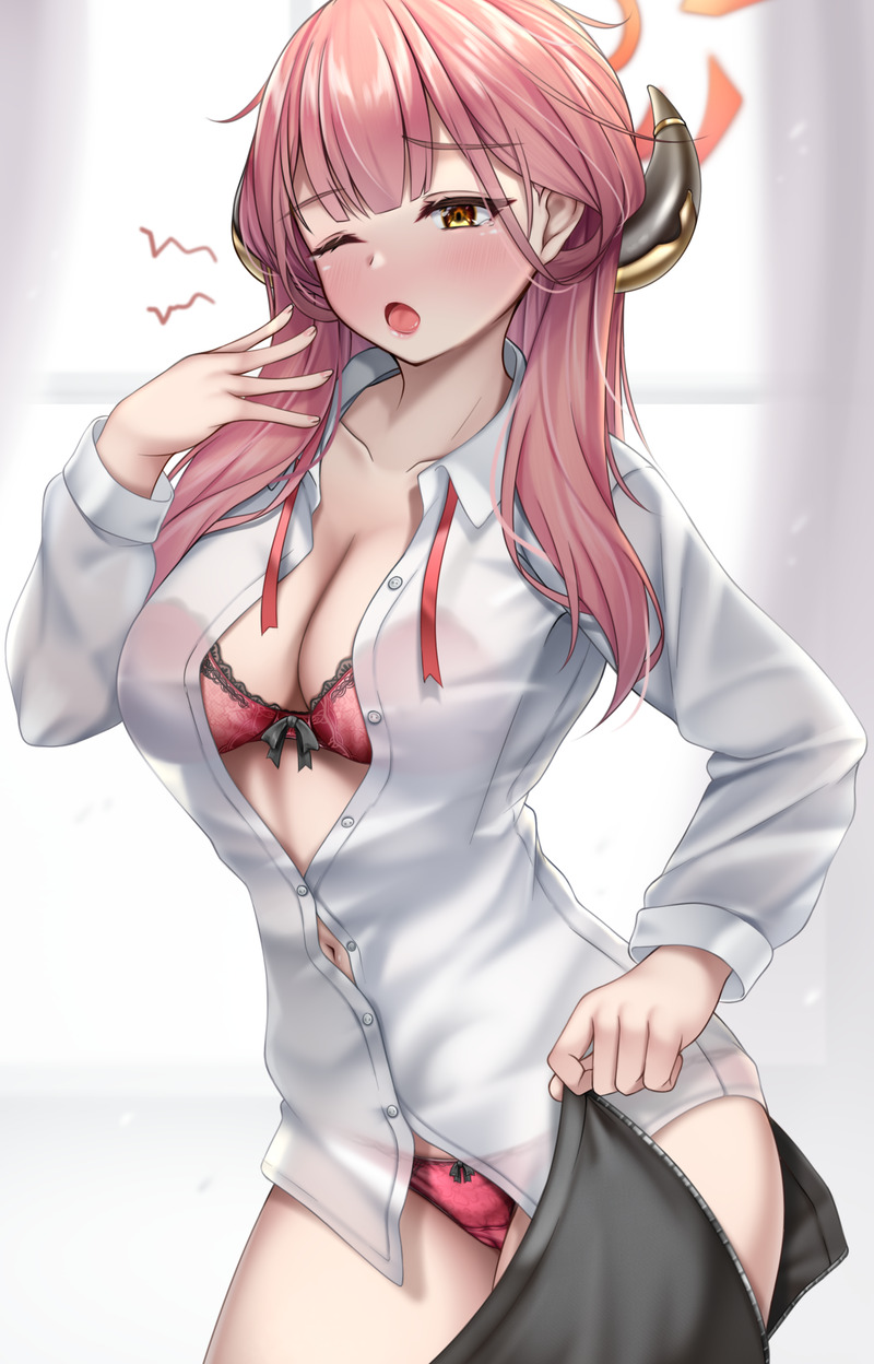 【二次】服や下着が脱げかかっている女の子たちのエロ画像 Part４６