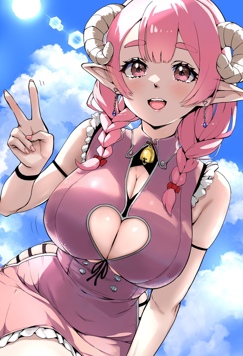 【二次】胸の谷間がエロい格好の女の子たちのエロ画像 Part２３