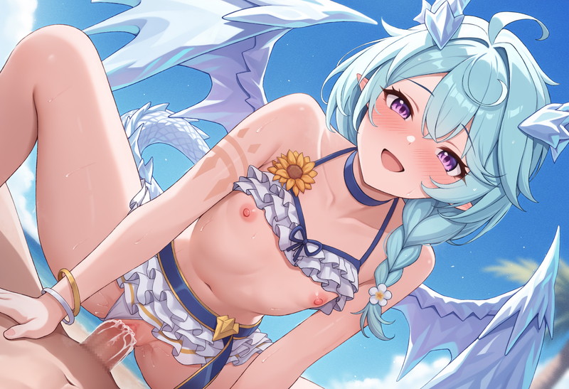 【二次】抜ける騎乗位セックスのエロ画像まとめ Part４２