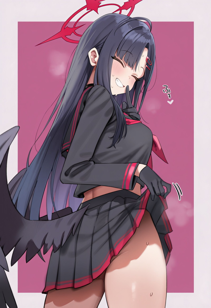 【二次】自分で服を捲って下着や身体を見せるたくし上げエロ画像 Part１７