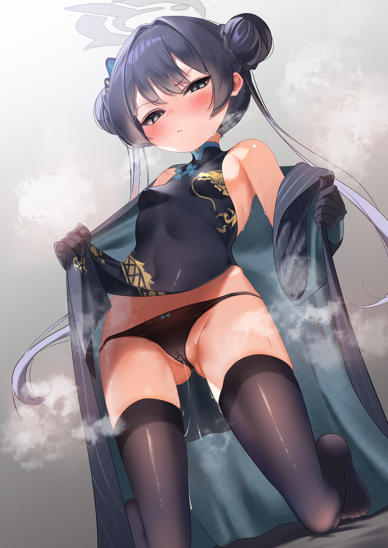 【二次】自分で服を捲って下着や身体を見せるたくし上げエロ画像 Part１７