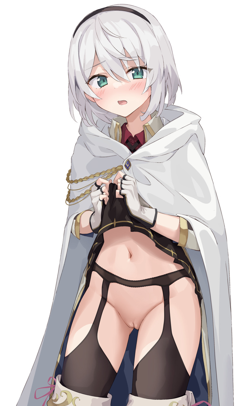 【二次】自分で服を捲って下着や身体を見せるたくし上げエロ画像 Part１７