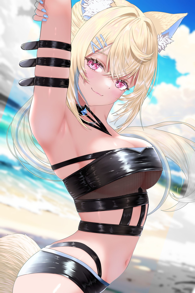 【二次】テカテカな金ビキニやエナメル素材コスチュームのエロ画像 Part１６